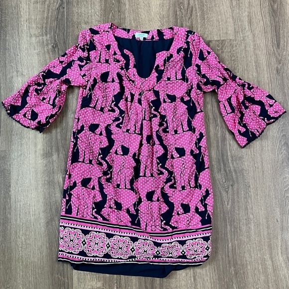 crown & ivy Other - Crown & Ivy Pink Elephant Dress/Cover up Sz 2